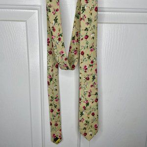 Skinny Tie Madness Mens Floral Cotton Skinny Tie - NWOT